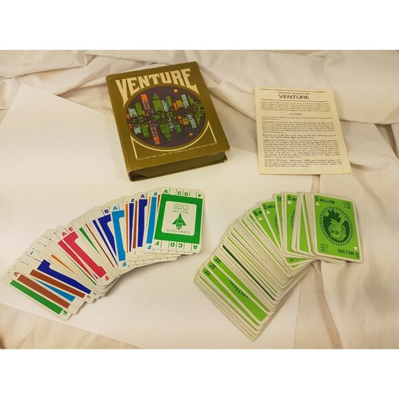 Venture - A 3M Game 1970 3M - Business Finance Card Game money vintage - Picture 1 of 7